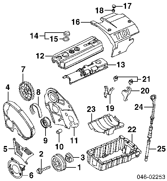  Tapa de correa de distribución interior para Seat Toledo 2 