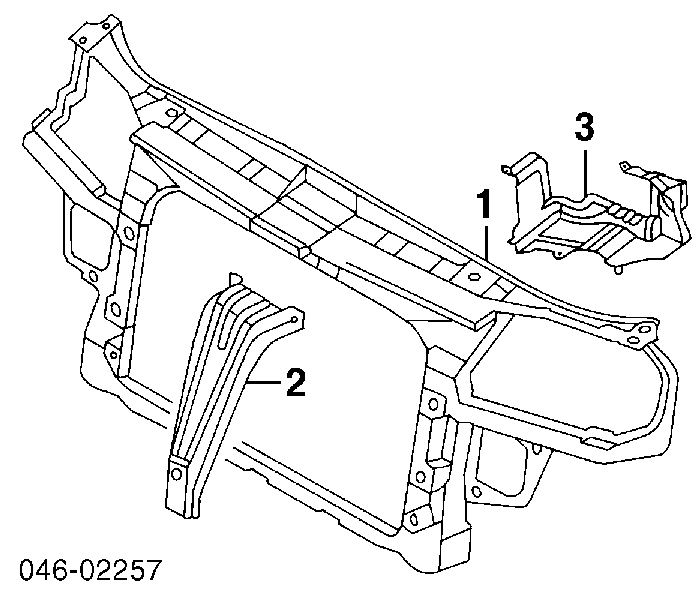  Soporte de radiador superior (panel de montaje para foco) para Volkswagen Golf 4 