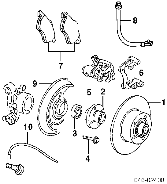 8D0407625A VAG cojinete de rueda trasero