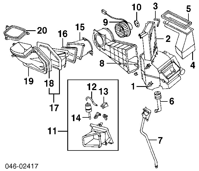 8D1819021 VAG motor eléctrico, ventilador habitáculo