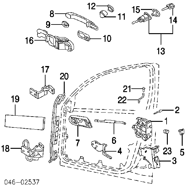  Cilindro de cerradura de puerta delantera derecha para Volkswagen Lupo 6X, 6E