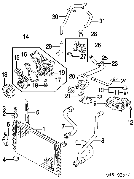 058121065F VAG manguera (conducto del sistema de refrigeración)