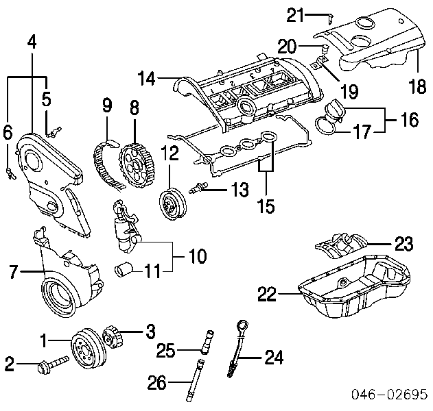  Perno de la polea del tensor de la correa de distribución para Seat Ibiza 3 