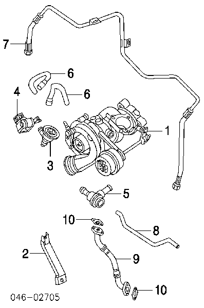 Tubo (Manguera) Para Drenar El Aceite De Una Turbina 06B145735F VAG