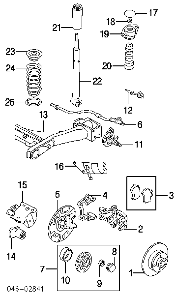 Cubierta de soporte amortiguador trasero 1J0512135A VAG/Seat