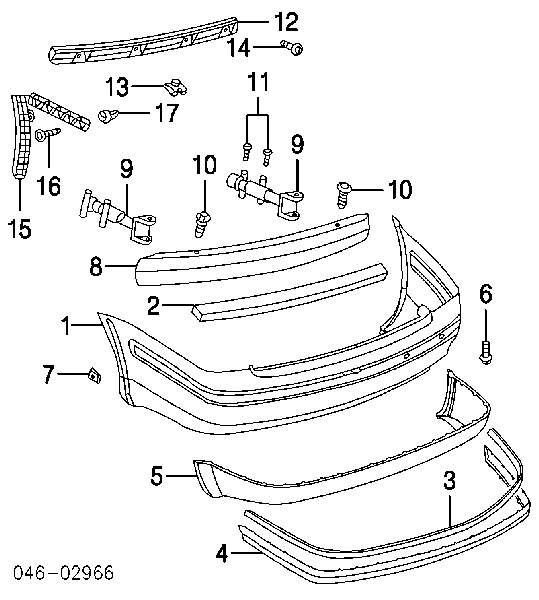 Soporte de parachoques trasero derecho 3B5807394C VAG