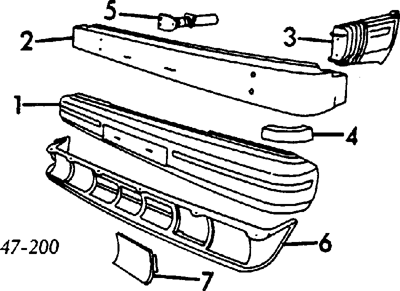  Alerón parachoques delantero para Volvo 740 744