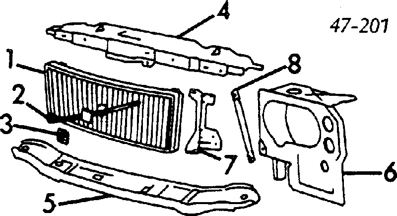  Listón del faro izquierdo para Volvo 740 744