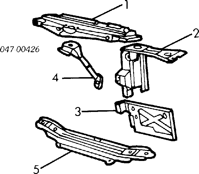  Soporte de radiador superior (panel de montaje para foco) para Volvo 740 744