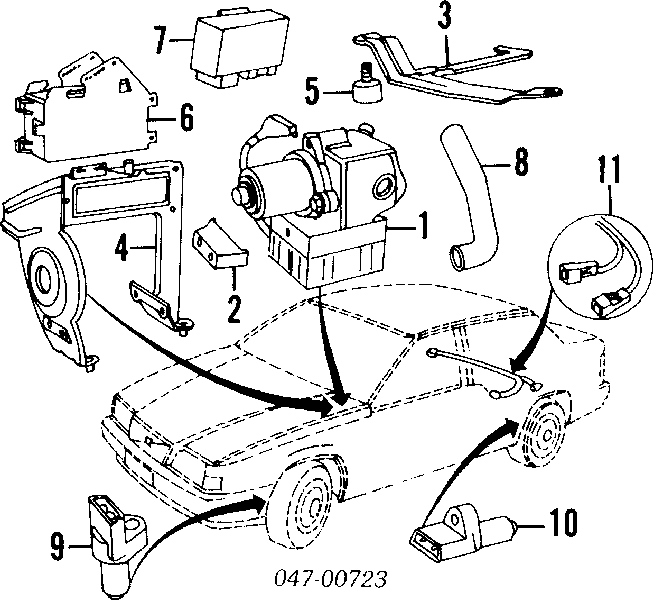 68067875 Volvo sensor abs trasero izquierdo