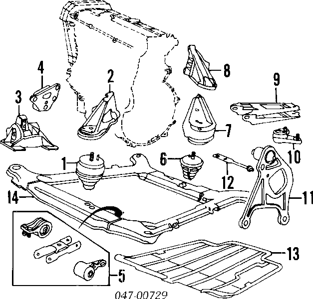 91410423 Volvo soporte, motor, inferior