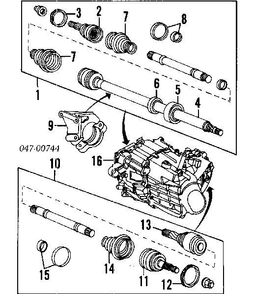 271826 Volvo fuelle, árbol de transmisión delantero exterior