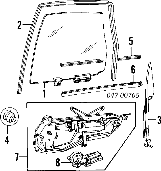  Luna de puerta trasera derecha para Volvo V70 1 