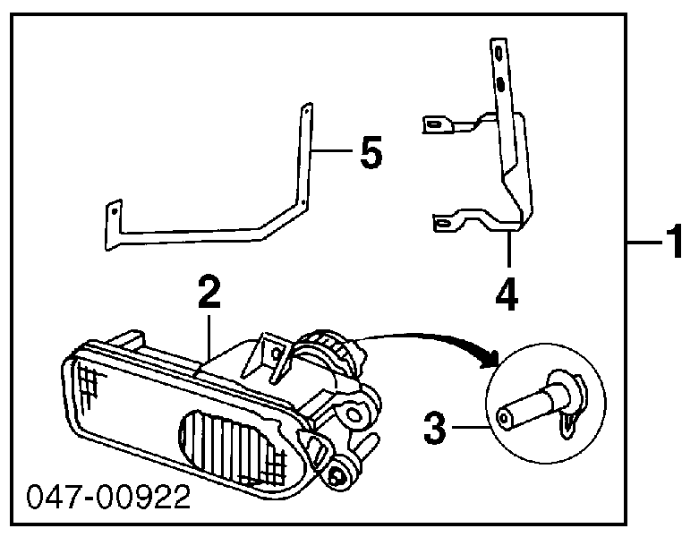  Faro antiniebla izquierdo para Volvo 850 LS