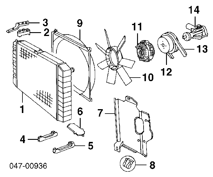 86025632 Volvo radiador refrigeración del motor