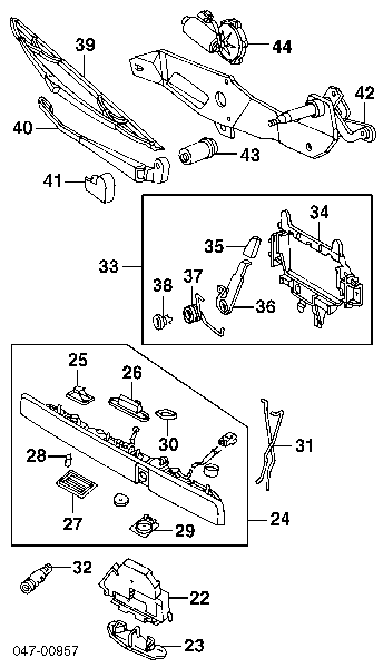  Motor limpiaparabrisas luna trasera para Volvo V70 1 