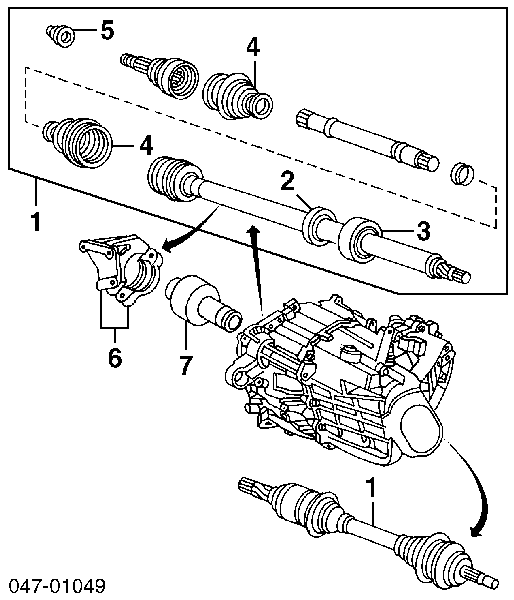 2724425 Volvo fuelle, árbol de transmisión delantero exterior