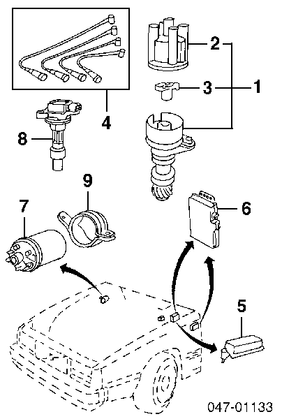 13894258 Volvo rotor del distribuidor de encendido