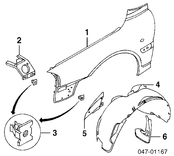 86793536 Volvo guardabarros delantero derecho