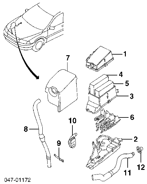  Tapa, caja de fusibles para Volvo S70 LS, LT