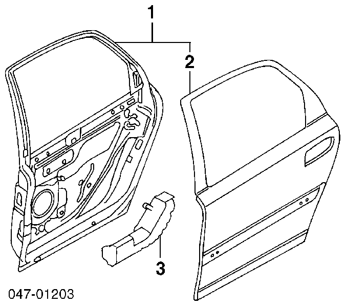 8650810 Volvo puerta trasera izquierda