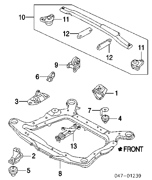 86590007 Volvo soporte, motor, inferior