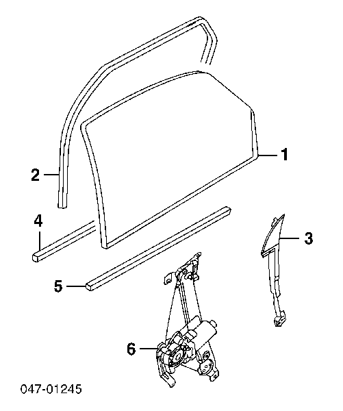  Luna de puerta trasera izquierda para Volvo S80 1 