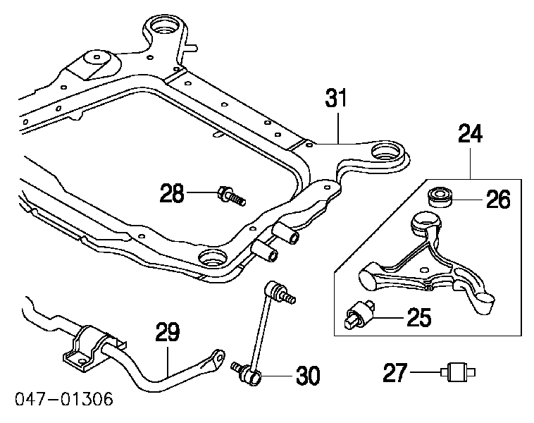 Estabilizador delantero 9461483 Volvo