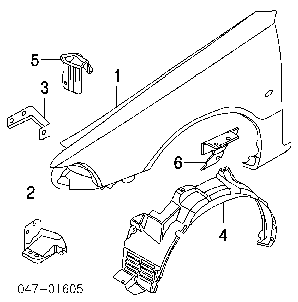 308023076 Volvo guardabarros delantero derecho