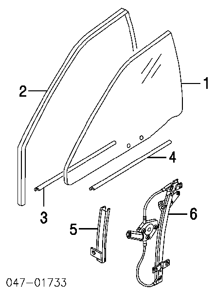  Luna de puerta delantera derecha para Volvo S40 1 