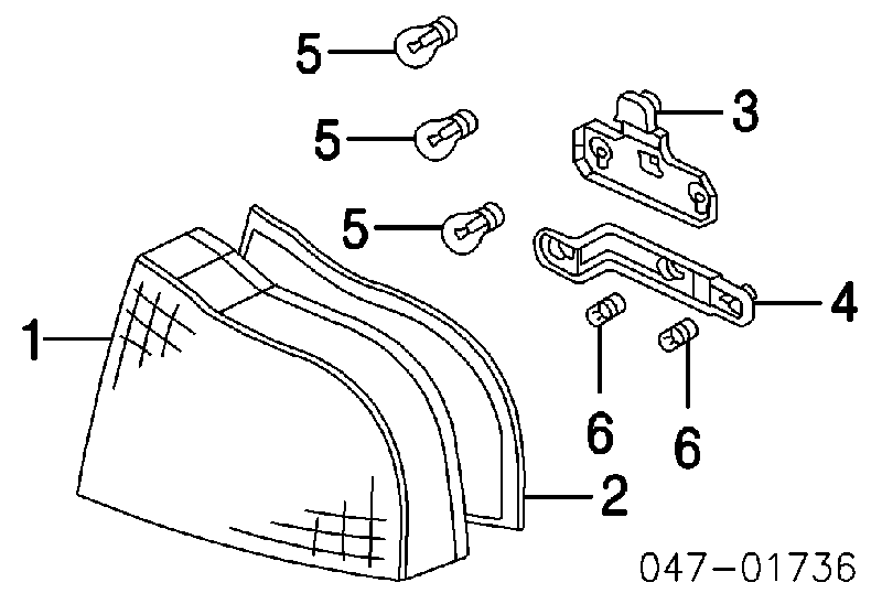  Piloto posterior derecho para Volvo S60 1 