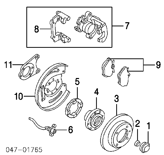 86021516 Volvo pinza de freno trasero derecho