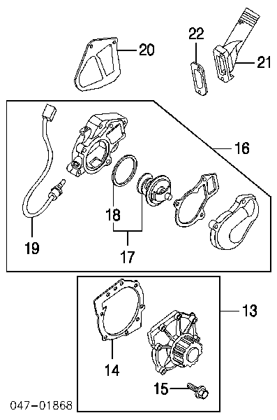 2723351 Volvo termostato, refrigerante