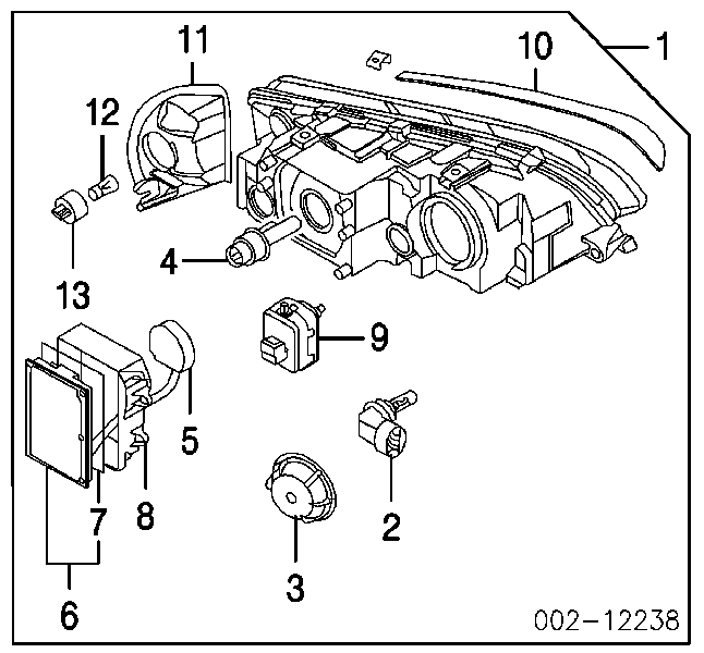  Piloto intermitente izquierdo para Volvo S80 1 