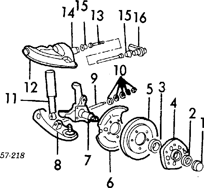 MB598085 Mitsubishi barra oscilante, suspensión de ruedas delantera, superior izquierda