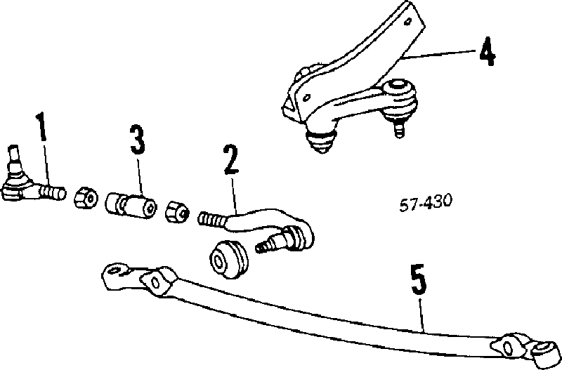 MB673524 Chrysler casquillo, árbol de palanca de dirección