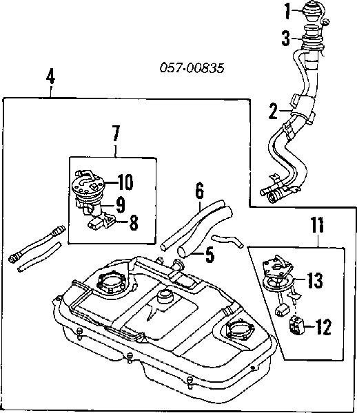 MB890047 Chrysler filtro, unidad alimentación combustible