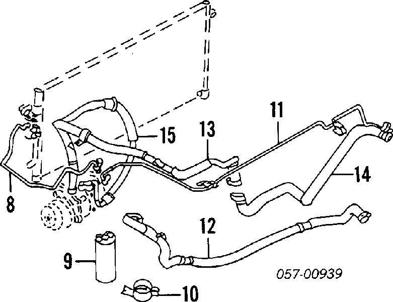 MB869218 Chrysler receptor-secador del aire acondicionado