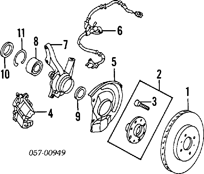 Pinza de freno delantera izquierda M321I12 NPS