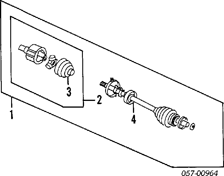 MB837264 Chrysler árbol de transmisión delantero izquierdo