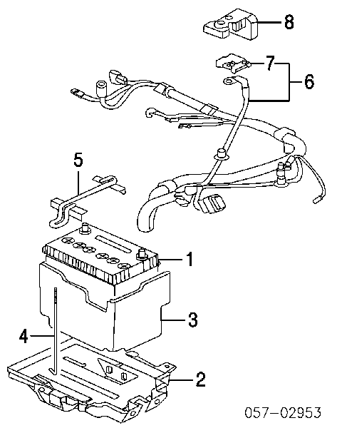  Montaje De Bateria (Soporte) para Mitsubishi Grandis NAW