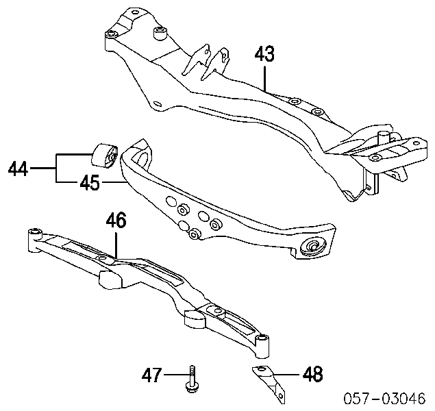 MB809334 Mitsubishi silentblock,suspensión, cuerpo del eje trasero, trasero