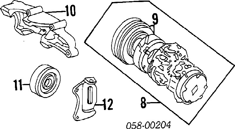 38942PH3003 Honda rodillo, correa trapecial poli v