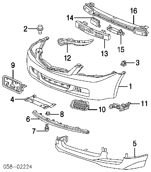  Soporte deparachoques delantero derecho para Honda Accord 7 