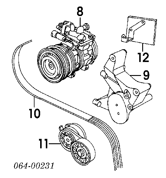 ERR3440 Rover tensor de correa, correa poli v