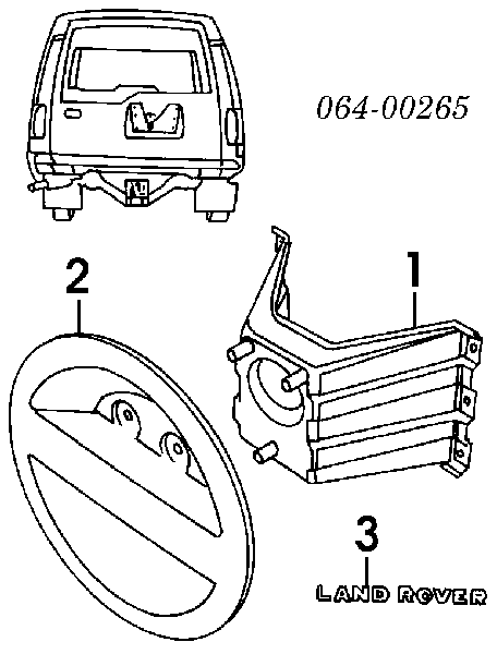  Soporte de rueda de repuesto para Land Rover Discovery 2 