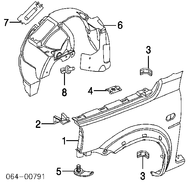  Guardabarros delantero derecho para Land Rover Freelander 1 