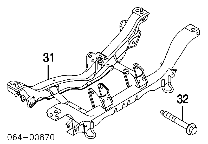  Subchasis trasero soporte motor para Land Rover Freelander 1 