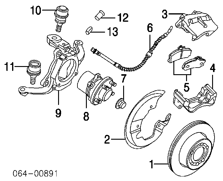 Soporte, pinza de freno delantera STC1917 Land Rover