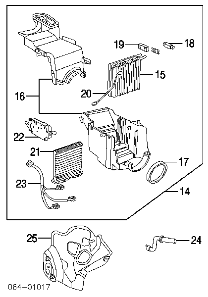 JQQ100140 Land Rover evaporador, aire acondicionado